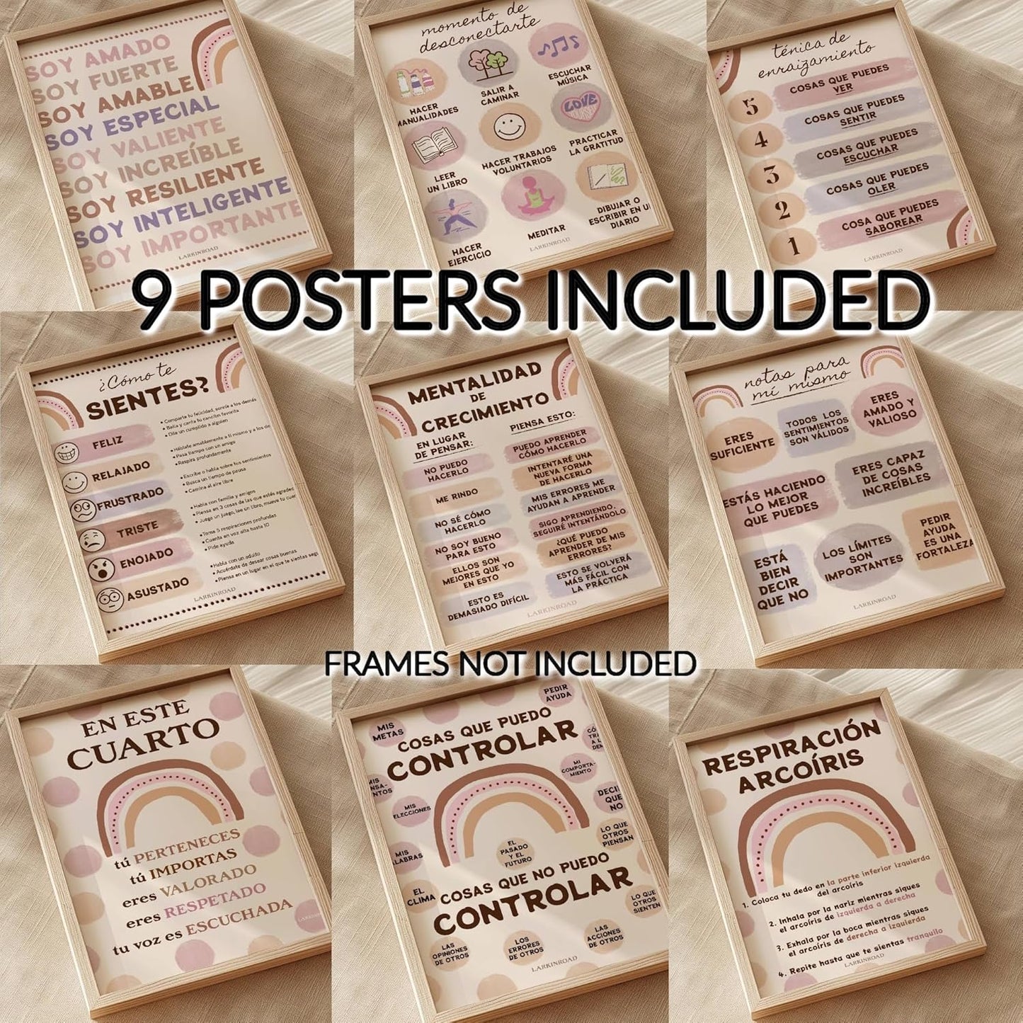 9 pack Spanish Therapy Posters (11x14, Unframed)