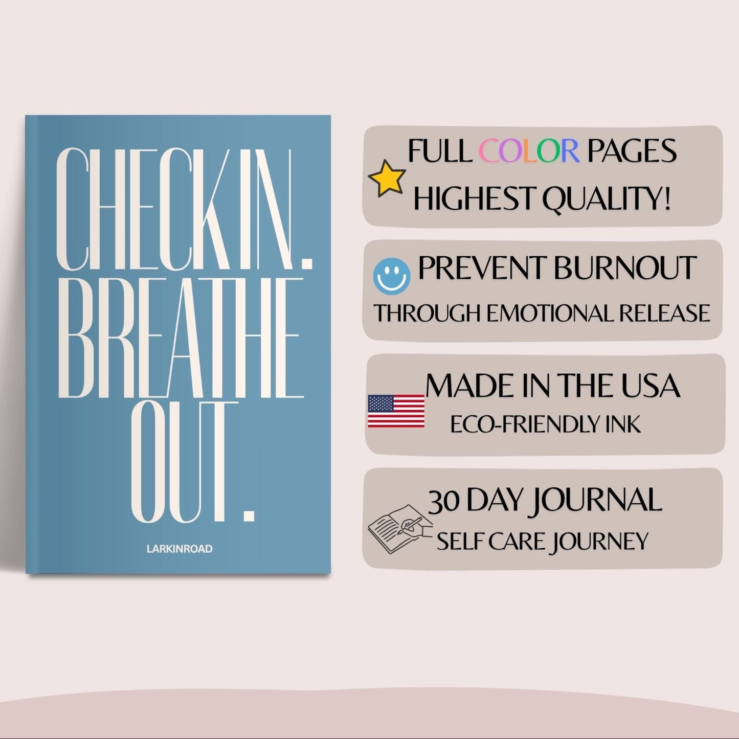 Check In. Breathe Out. 30 Day Self Care Guided Journal