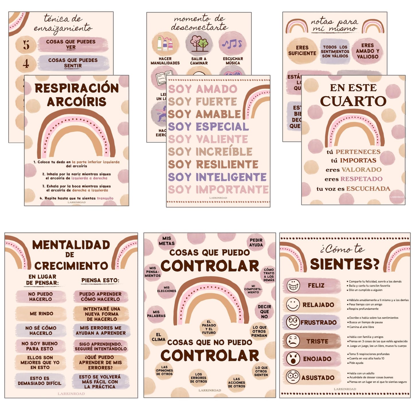 9 pack Spanish Therapy Posters (11x14, Unframed)