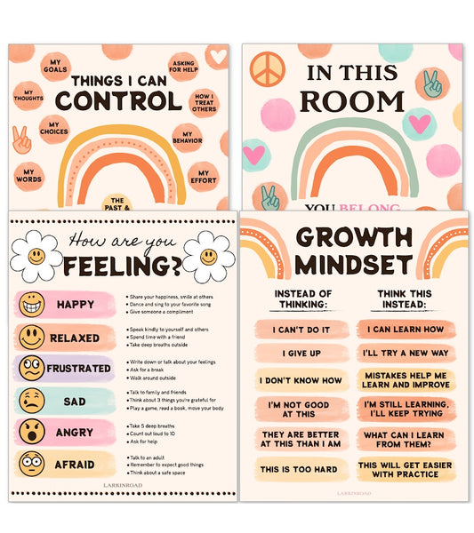 4-Pack Groovy Mental Health Posters