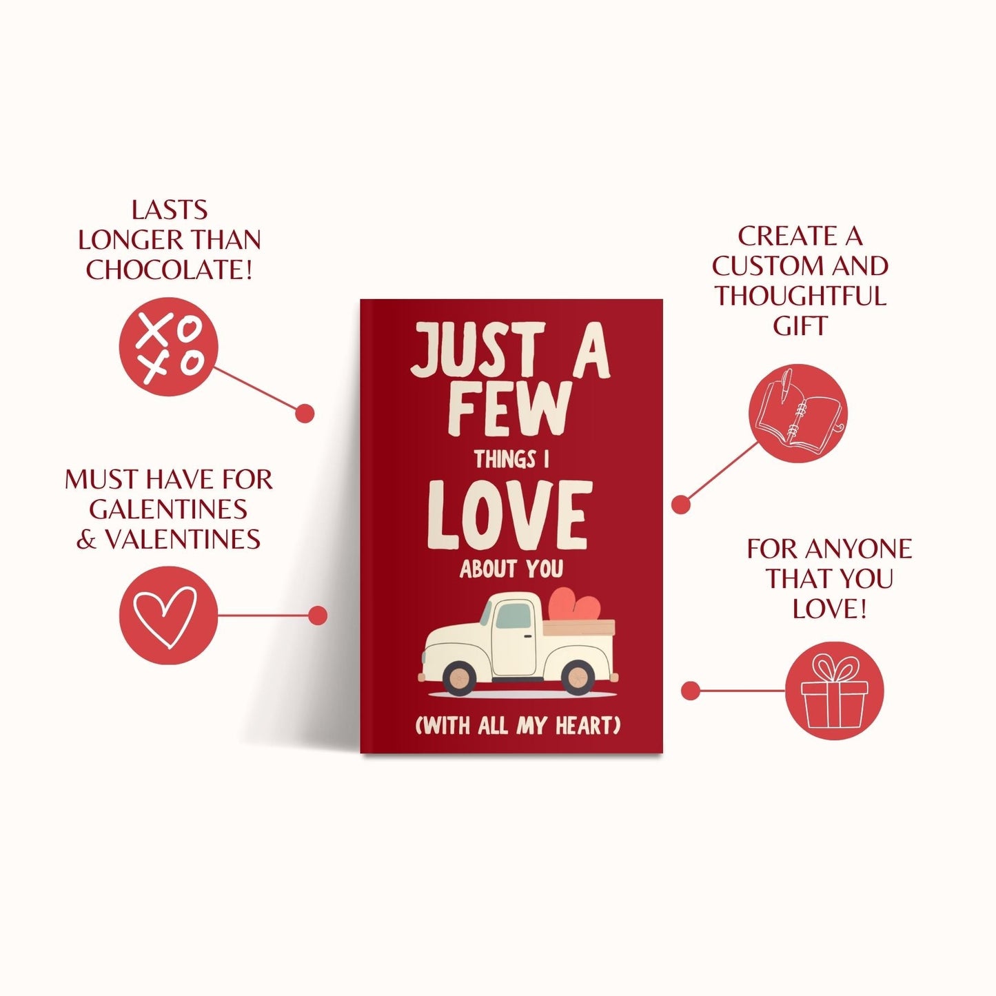 Just A Few Things I Love About You (With All My Heart): Personalized Fill-in-the-Blank Gift Book for Kids